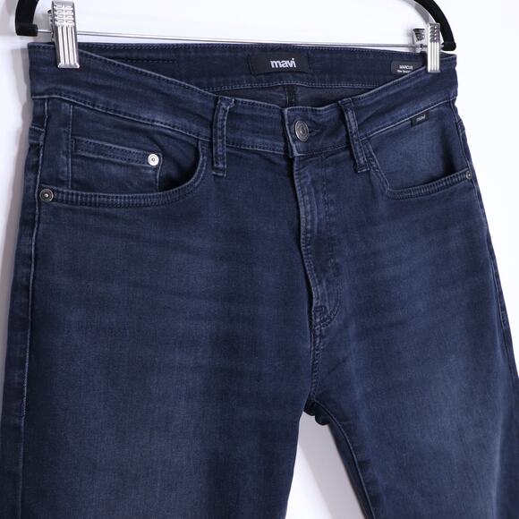 MAVI Marcus Slim Straight Leg Jeans Deep Brushed Feather Blue Men's 32/32 - Picture 3 of 9